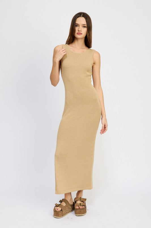 SOMEWHERE ON THE BEACH CROCHET MAXI DRESS WITH BACK TIE DETAIL
