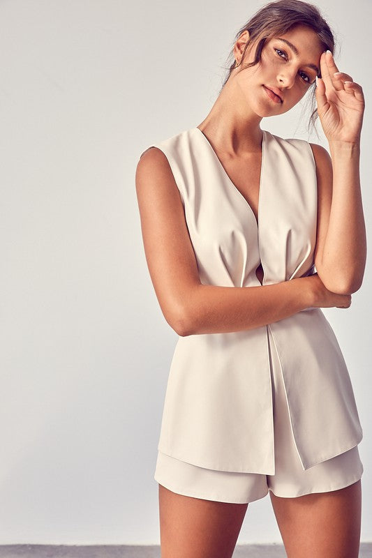 Work Day Open Back Romper