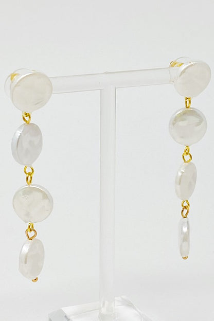 In Napoli Shell Pearl Drop Earrings