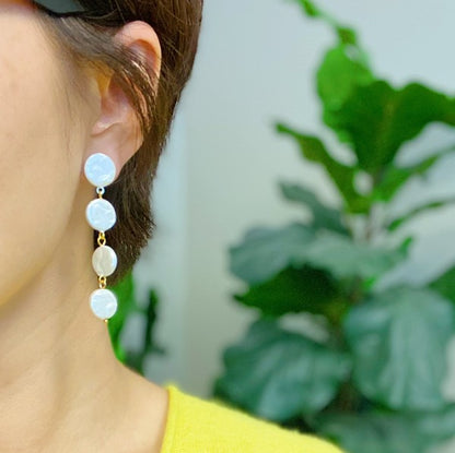 In Napoli Shell Pearl Drop Earrings