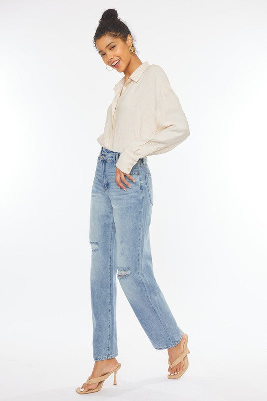 Dori 90's Wide Leg Straight Jeans