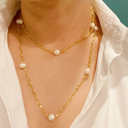 Freshwater Pearl Chain Necklace