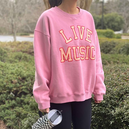 Live Music Lover Oversized Sweatshirt