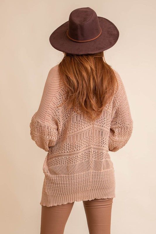 Ellie Knit Netted Cardigan